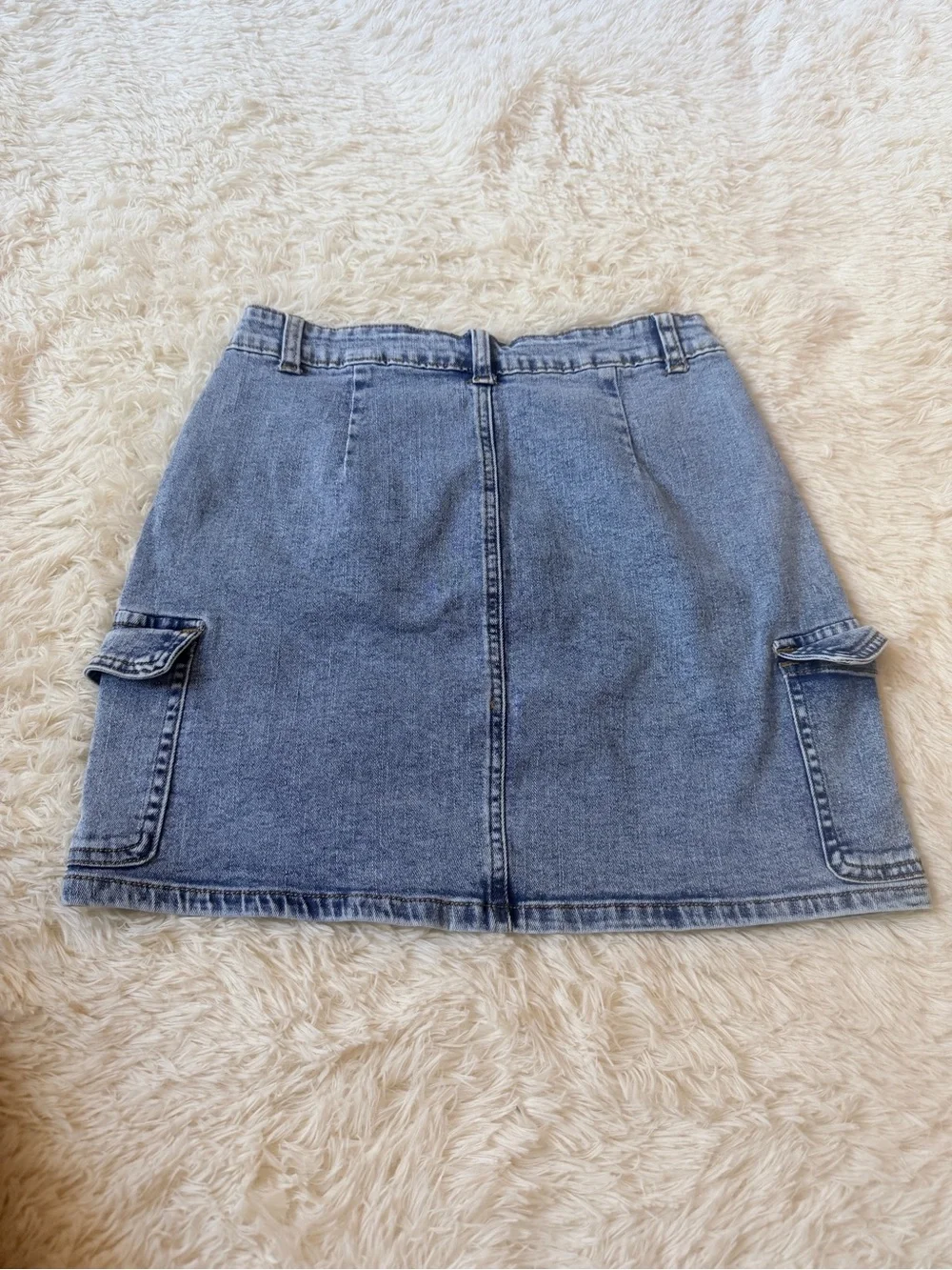 Amazon Denim Cargo Mini Skirt - Blue